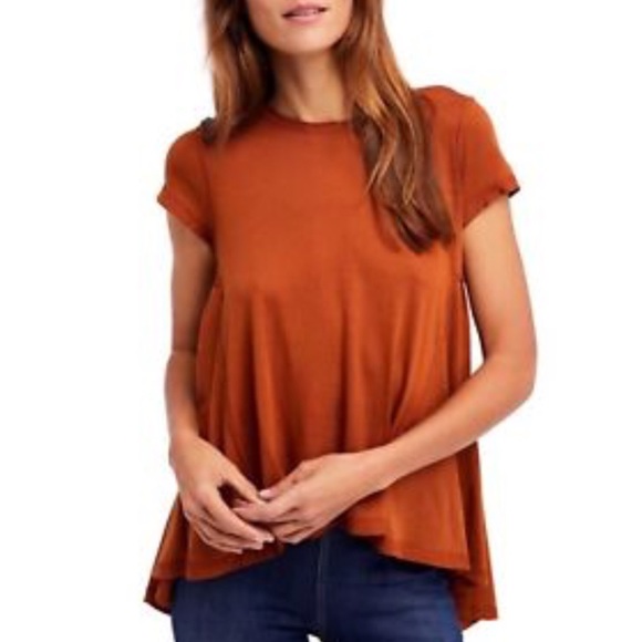 Free People Tops - Free People / “It’s Yours” High-Lo Brown Peplum S